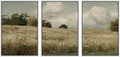 SIGNWIN Framed Canvas Print Wall Art Woodland Nursery Decor Set Watercolor Country Field Landscape Pasture Nature Abstract Fine Art Nordic for Living Room, Bedroom, Office - 24