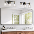 FORBATH 30x60 Inch Silver Bathroom Mirror for Over Sink, Large Rectangular Wall Mirror with Metal Frame, Rounded Corners for Bathroom, Bedroom, Entryway Decor (Horizontal or Vertical)