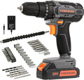 COMOWARE Cordless Drill Set, 20V Electric Power Drill Set,1 Battery & Charger, 3/8