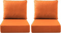 Luxury Outdoor Seat Cushion Set-22 x 22 x 6 Inch Outdoor Chair Cushions with Water Resistant & Removable Cover Outdoor Cushions for Patio Furniture Chair Sofa Couch-Beige