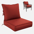 Premium Outdoor Seat Cushion Chair Cushions for Patio Furniture 24 L X 24 W X 5 H Waterproof & Fade Resistant Deep Seat and Backrest Cushion Set with Removable Covers for Chair, Sofa