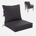 Premium Outdoor Seat Cushion Chair Cushions for Patio Furniture 22 L X 22 W X 4 H Waterproof & Fade Resistant Deep Seat and Backrest Cushion Set with Removable Covers for Chair, Sofa