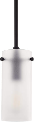 Linea di Liara Effimero Modern Matte Black Pendant Light Fixtures Over Kitchen Island Sink Lighting Ceiling Hanging Farmhouse Mini Metal Industrial Pendant Lighting Small Frosted Glass Shade