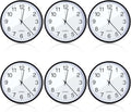 Batiyeer 6 Pcs 6 Pcs Silent Wall Clock Bulk 10 Inch Non Ticking Modern Wall Clocks Battery Operated for Classroom Home Office Kitchen School Living Room Decor (Black)