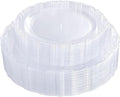 U-QE 60PCS Clear Plastic Plates for Party - Clear Plates Disposable Heavy Duty for Party & Wedding