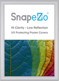 SnapeZo 16.5 x 23.4 (A2 Euro Size) Silver Poster Frame, Front-Loading, Wall Mount, Aluminum 1