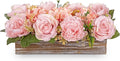 Flower Arrangement with Wooden Vase 14