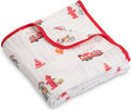 LollyBanks Muslin Baby Blanket 100% Organic Cotton, Muslin Quilt Lightweight, 6 Layers Baby Blankets 47
