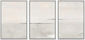 SIGNWIN Framed Canvas Print Wall Art Set Gray Duotone Pastel Watercolor Landscape Shapes Abstract Illustrations Modern Art Decorative Nordic Zen for Living Room, Bedroom, Office - 16