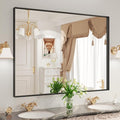 LOAAO Black Bathroom Mirror 48