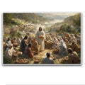 Christian Wall Art Print, Religious Scripture Biblical Decor, Faith-Based Inspirational Landscape with Cross, Digital Printed Canvas Poster for Church, Home Chapel, Prayer Room Decor