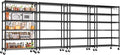 PrimeZone 4 Pack 6 Tier Wire Shelving with Wheels,Metal Shelf Heavy Duty Adjustable Kitchen Storage Shelves Unit, Pantry Organizer Rack Rolling for Garage Closet Laundry 36