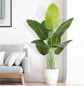 Lifelike Bird of Paradise Artificial Plant 4ft Faux Banana Leaf Tree with 9 Trunks for Home Decor - Perfect Indoor Silk Floor Plant for Living Room, Office, and Bedroom Ambiance Enhancement