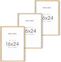 HAUS AND HUES Picture Frames - Set of 3 Beige 16x24 Frames for Wall Art