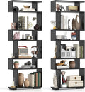 Tangkula 6-Tier S-Shaped Bookshelf, 64