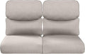 22x25/22x24 Outdoor Seat Cushions Set of 2 - Comfortable High Back Water-Resistant Patio Wicker Chairs Cushion for Rattan Dining Rocker Glider Loveseat Couch Sectional Sofa - Beige/Smile