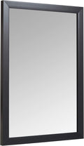 Amazon Basics Rectangular Wall Mount Mirror, Standard Trim, Black, 20