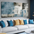 SDYA Blue Wall Art Abstract Canvas Wall Art Navy Wall Decor Wall Decorations for Girl Room Hand Painted Pictures for Bedroom Home Decor Living Room 29x58 In