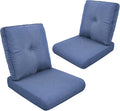 Outdoor Chair Cushions-Patio Chair Cushions Set of 2 with Removable Cover 22 X 25 Inch Outdoor Cushions for Patio Furniture Chair Sofa Couch-Blue