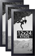 KTKDE 12x24 Poster Frame black 3 Pack,picture frame pack wooden Picture Frame,Minimalist Style Decorating Wall Hanging
