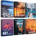 Inspirational Quotes Wall Art,Motivational Wall Art Decoration Painting, Suitable for Library, Office, Living Room,Home Deco,Tabletop/Hanging,| 6-pack(29 x 38 cm) framed 2