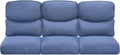 22x25/22x24 Outdoor Cushions for Patio Couch Chairs Set of 3 - High Back Comfy Outside Seat Cushions for Wicker Dining Rocker Glider Loveseat 3-Seater Sectional Sofa - Navy Blue/Smile