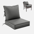 Premium Outdoor Seat Cushion Chair Cushions for Patio Furniture 19 L X 19 W X 4 H Waterproof & Fade Resistant Deep Seat and Backrest Cushion Set with Removable Covers for Chair, Sofa