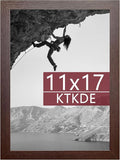 KTKDE 11x17 Picture Frame Wooden Shatter Resistant Glass, Rectangle Photo Frame for Photos,Studio Gallery Wall Hanging Posters & Art Prints