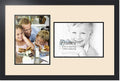 ArtToFrames Double-Multimat-776-825/89-FRBW26079 Collage Photo Frame Double Mat with 2-8.5x12 Openings and Satin Black Frame