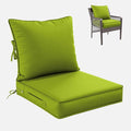 Premium Outdoor Seat Cushion Chair Cushions for Patio Furniture 22 L X 24 W X 4 H Waterproof & Fade Resistant Deep Seat and Backrest Cushion Set with Removable Covers for Chair, Sofa
