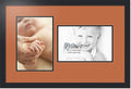 ArtToFrames Collage Photo Frame Double Mat with 2 - 8x12 Openings and Satin Black Frame