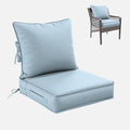 Premium Outdoor Seat Cushion Chair Cushions for Patio Furniture 19 L X 19 W X 4 H Waterproof & Fade Resistant Deep Seat and Backrest Cushion Set with Removable Covers for Chair, Sofa