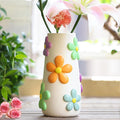 GUGUGO Pastel Flowers Vase, 8-Inch-Tall Rainbow Funky Mushroom Decor, Eclectic Vases for Flowers, Unique Colorful Decorative Vase, Cute Room Decor Aesthetic