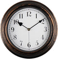 Retro Wall Clock, 12'' Vintage Silent Non Ticking Classic Clocks, Easy to Read, Quality Quartz Clock Battery Operated, Decorative Bedroom, Kitchen, Office