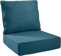 Patio Cushions for Outdoor Furniture - 24×24 Inches High Back and Deep Seating Outdoor Cushion for Patio Chairs Sofa Couch Loveseat Water Resistant(Malachite Green/1 Set/No Button)