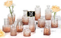 Mini Bud Vases Set of 12 As Wedding Centerpieces for Tables,Clear Bud Vases for Flowers,Small Flower Vases Suitable for Birthday Party,Anniversary,Wedding Reception,Baby Shower (Pink, 12PCS)
