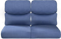 22x25/22x24 Outdoor Seat Cushions Set of 2 - Comfortable High Back Water-Resistant Patio Wicker Chairs Cushion for Dining Rocker Glider Loveseat Couch Sectional Sofa - Navy Blue/Smile
