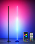 2PCS Smart RGB LED Corner Floor Lamp with App and Remote Control, 65