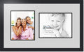 ArtToFrames Collage Photo Frame Double Mat with 1 - 8.5x11^ 8x10 Openings and Satin Black Frame