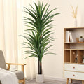 Dracaena Silk Plant Corn Stalk 6ft Tall Faux Plants Indoor Large Fake Plant Potted Yucca Tree Tropical Floor Plants Artificial Silk Palm Trees for Home Office Store Decor Housewarming Gift