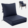 Premium Outdoor Seat Cushion Chair Cushions for Patio Furniture 24 L X 24 W X 5 H Waterproof & Fade Resistant Deep Seat and Backrest Cushion Set with Removable Covers for Chair, Sofa