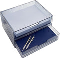 STORi STAX Plastic Stackable Organizer Drawers (Set of 2) Classic Grey | 12.5