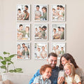 Renditions Gallery Set of 9, 11X14 Custom Photo Prints with Real Wood Picture Frames. Create Personalized Photos with Peel & Stick Photo Frames. White Frame