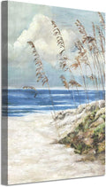 ARTISTIC PATH Abstract Beach Canvas Wall Art: Seaside Artwork Hand Painted Painting Picture for Wall (24
