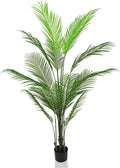 6FT Artificial Palm Tree – Realistic Faux Tropical Plant with UV-Resistant Leaves, Maintenance-Free Indoor Outdoor Palm Plant for Home Office Patio Décor