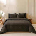 Wellboo Brown Comforter Sets Queen Solid Dark Color Bedding Set Women Men Mocha Coffee Quilts Adults Boys Deep Brownness Comforter Soft Modern Chestnut Blankets Durable Plain Brown Bedding Farmhouse