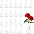 24 Pack Glass Vases for Centerpieces, 6 Inch Tall Small Glass Bud Vases in Bulk Clear Flower Vase for Centerpieces Wedding Home Table Decor