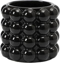 Bubble Vase, Black Ceramic Vase, Small Vase, Flower Vase, Boho Vase, Decorative Vase, Vase Decor for Living Room, Office, Bathroom, Shelf, Fireplace, Farmhouse, Coffee Table, 5 Inches