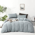 CLOTHKNOW Light Blue Queen Comforter Set 3Pcs Blue Bedding Comforter Sets Soft Women Grils Queen Comforter with 2 x Pillow Cases