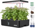 iDOO Hydroponics Growing System Kit 12Pods, Indoor Herb Garden System, with LED Grow Light, Built-in Fan, Auto-Timer, Adjustable Height Up to 11.3